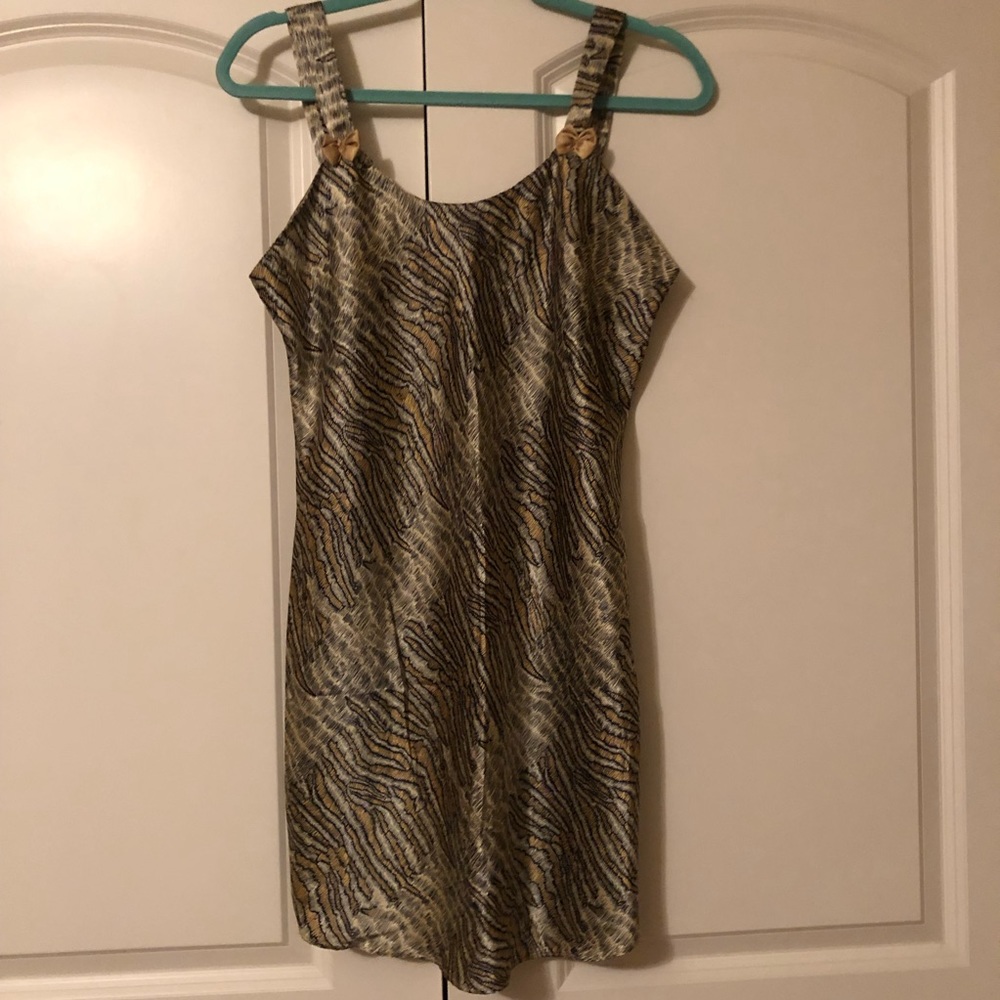 Vintage Y2K Tiger Slip Dress